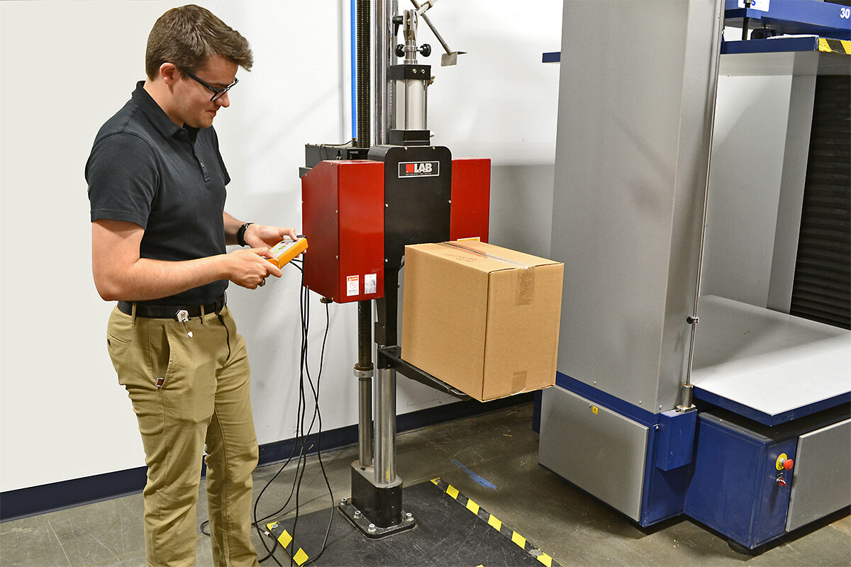 Man Conducting a Drop Test