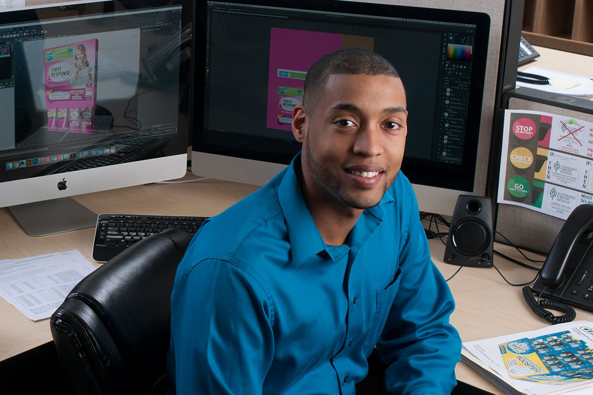 Man Sitting at Computer Screen