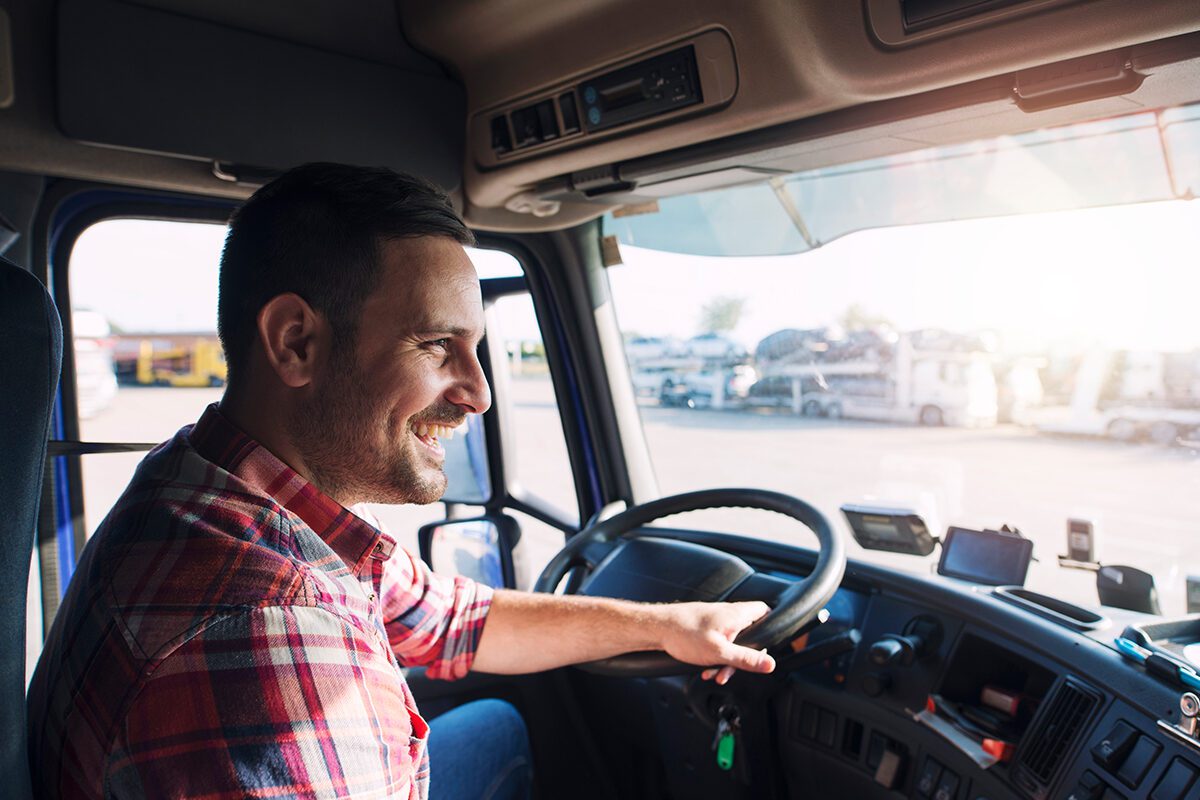 Man Behind the Wheel of a Truck