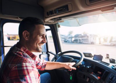 Man Behind the Wheel of a Truck