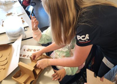 PCA Volunteer Helping STEM Students