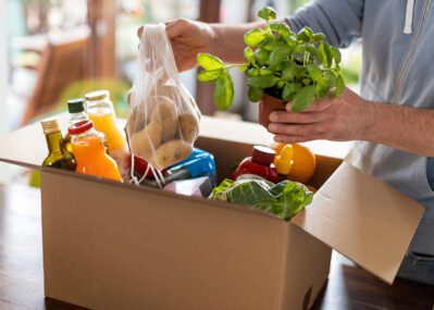 Removing Groceries From a Box