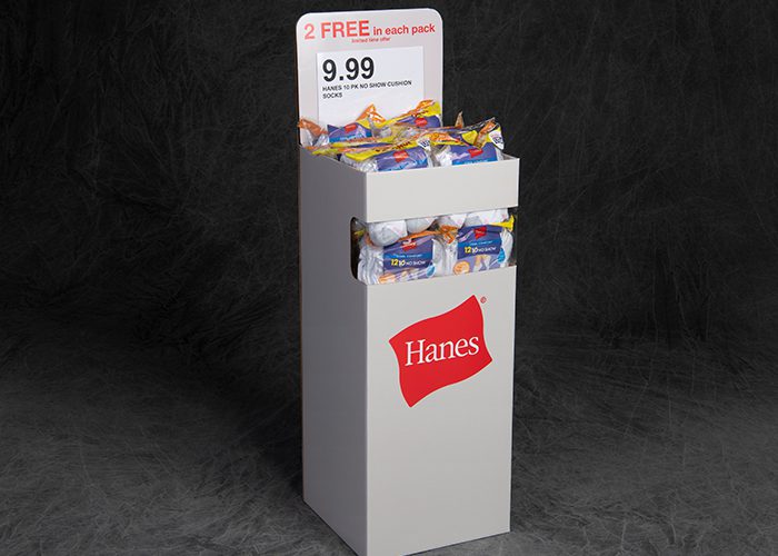 Sock Package Dump Bin Display