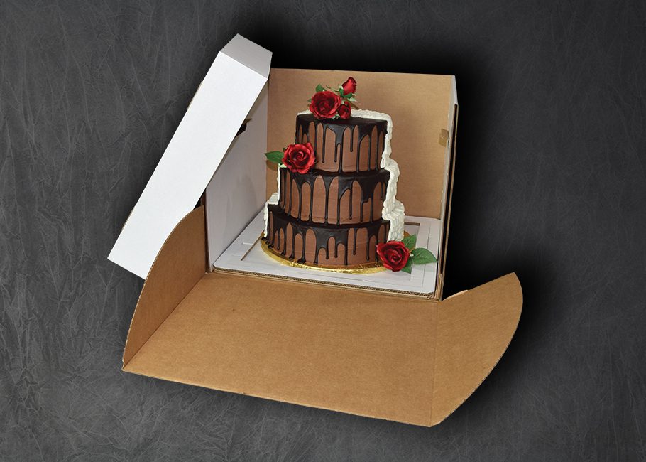 Cake Box With Chocolate Cake Inside