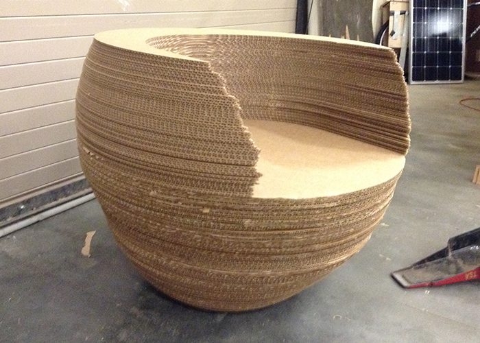 Corrugated Chair