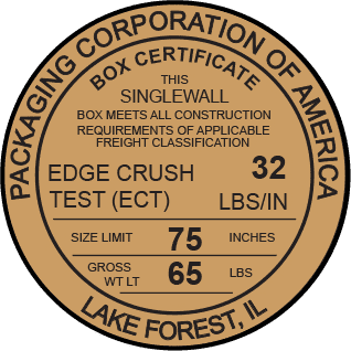 Box Makers Certificate - Packaging Corporation of America