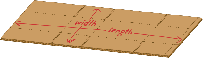 Blank size represents the dimensions of a flat piece of corrugated board before it is converted to its final corrugated product.