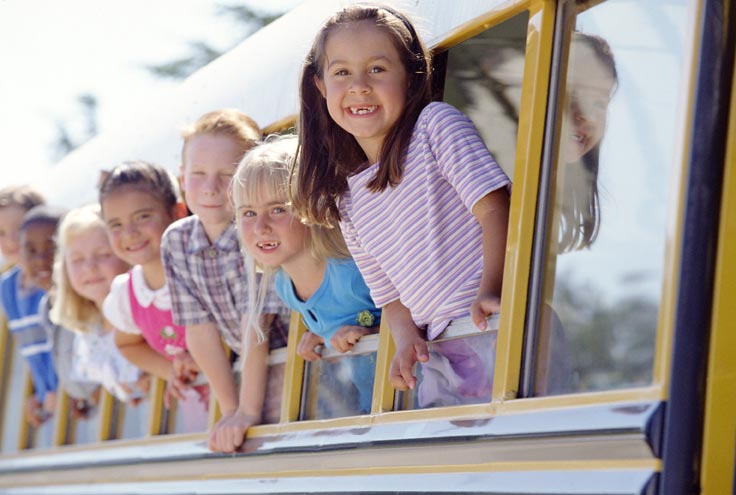 Children in a School Bus